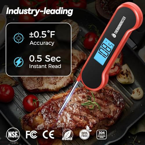 0.5 Sec Instant Read Meat Thermometer Digital with ±0.5℉