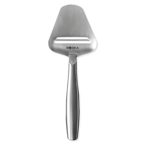 Boska Stainless Steel Cheese Slicer - Copenhagen For All Types of Cheese - Multi-Functional Cheese Slicer - Handheld Slicer - Silver Non-Stick - Dishwasher Safe - For Kitchen Cooking