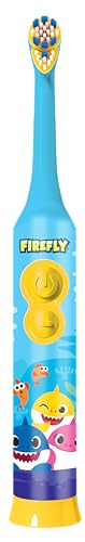 FIREFLY Clean N' Protect, Baby Shark Toothbrush with 3D Character Cover, Soft Bristles, Anti-Slip Grip Handle, Battery Included, Ages 3+, 1 Count