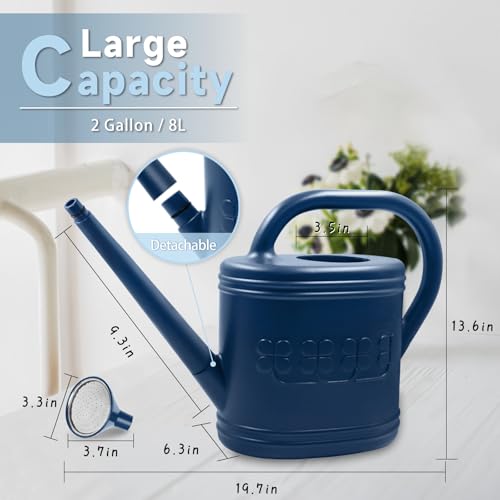 2 Gallon Watering Can, Outdoor Watering Can for Plants
