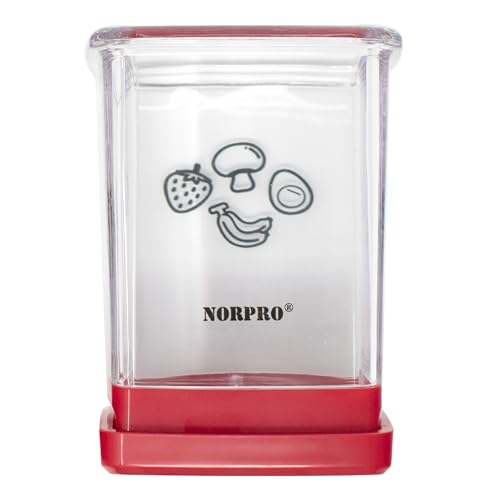 Norpro Speed Slicer with Push Plate, Red, 3"L x 3"W x 4.25"H