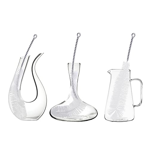 Bottle Brush - Ideal for Cleaning Narrow Neck Swing Top Glass, Brewing, Wine, Beer, Soda, Spray, Kombucha Bottles (White+1Pack)