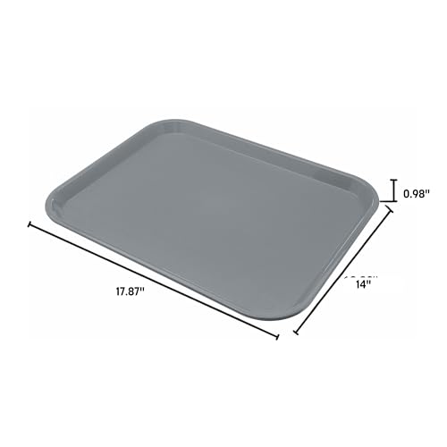 Carlisle FoodService Products Café Cafeteria Tray, Fast Food Tray for Restaurant or Commercial Use, 14" x 18", 1 Count, Black