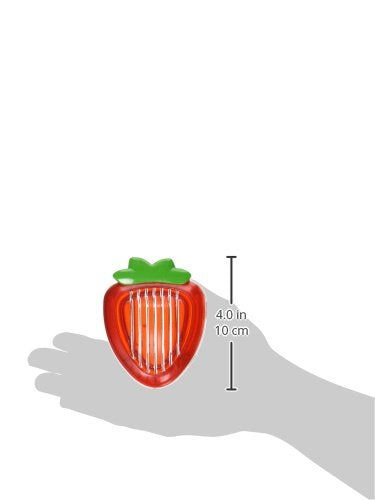 Joie Strawberry Slicer, Perfectly Even Fruit Cutter Tool, Ideal for Cakes, Pies and Garnishes, Cute Berry Shaped Kitchen Gadget, Stainless Steel, BPA-Free