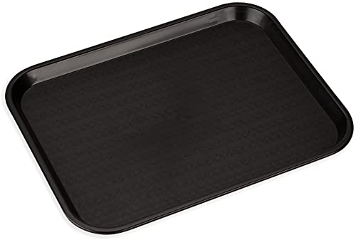 Carlisle FoodService Products Café Cafeteria Tray, Fast Food Tray for Restaurant or Commercial Use, 14" x 18", 1 Count, Black