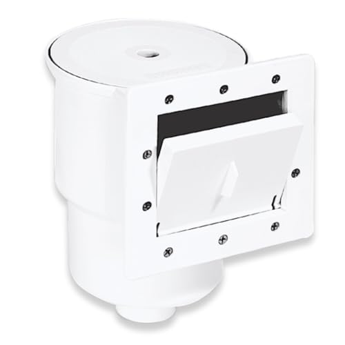 Swimline HYDROTOOLS Standard ABS Thru-Wall Skimmer Kit, White - Includes Return Fitting and Vacuum Plate, Maintenance Accessories for Above Ground and Backyard Deck Swimming Pools