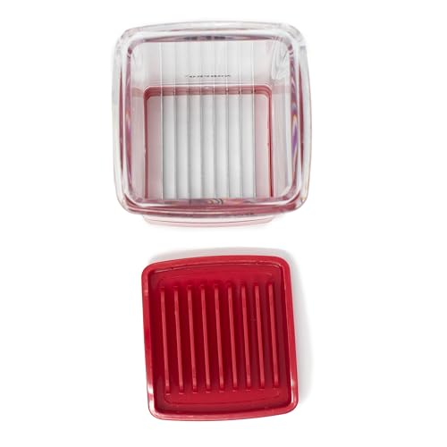 Norpro Speed Slicer with Push Plate, Red, 3"L x 3"W x 4.25"H