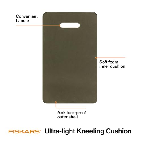 Fiskars Garden Kneeling Pad, 11" x 18" Lightweight and Thick EVA Foam Knee Cushion with Handle for Gardening, Cleaning, or Construction - Moisture and Rip Resistant, Gardening Supplies, Green