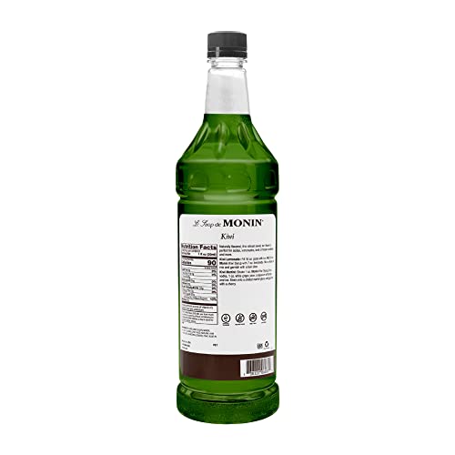 Monin Flavored Syrup, Kiwi, 33.8-Ounce Plastic Bottle ( 1 liter)