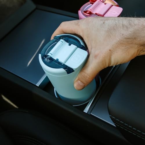 BrüMate Strova 18oz 100% Leakproof Insulated Coffee Mug | Ceramic-Lined Interior | Built-In Silicone Sleeve for Travel | Locking Flip Lid (Sage)