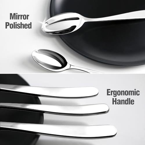 18/10 Silverware Set for 8, 40 Piece Stainless Steel Flatware Set Cutlery