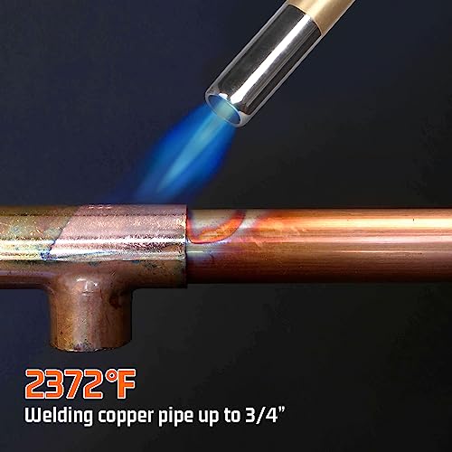 Propane Torch Head, High Intensity Torch Head Trigger Start Gas Torch, Map Gas Torch Kit for Propane, Map and Mapp Gas, Mapp Gas Torch for Soldering