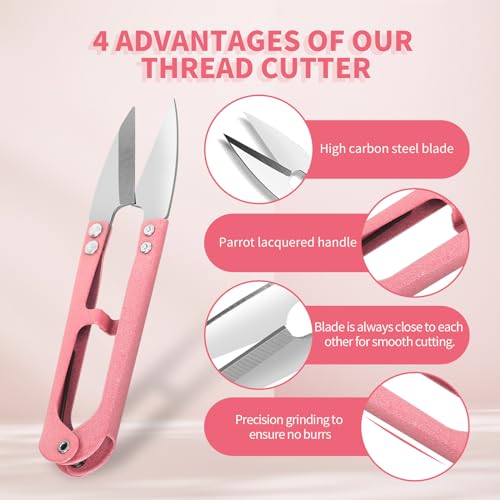 CZZXI 3PCS Thread Snips, High-Carbon Steel Thread Cutter, 4.25inch Yarn Scissors for Sewing, Quilting, Knitting, DIY, Jewelry Making, Bonsai Bud and Leaves Pruning.