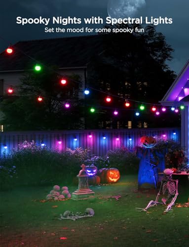 Govee Smart Outdoor String Lights 2, 144ft RGBIC Patio Lights with 45 Bulbs