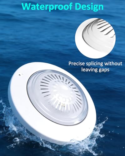 Yogaret Solar Floating Pool Lights - Pool Lights, 18 RGB Lighting Modes, IP68 Waterproof, for Inground and Above Ground Pool, Pool Party, Bathroom, Bathtub, Garden, Pond Decor(2Pcs)