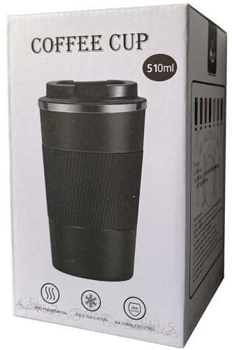 17oz Travel Coffee Cups Insulated Mug Thermal Tumbler to Go with Lid Leak Proof Reusable Stainless Steel Coffee Mug Spill Proof for Hot and Iced Cold Drinks (Purple, 510ml)