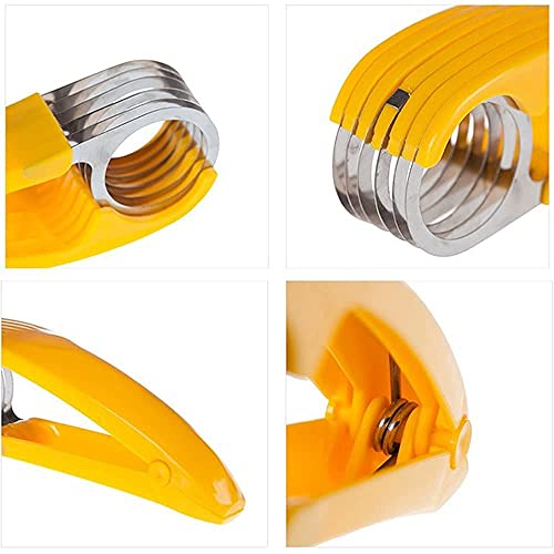 Guyuyii Banana Slicer Tool for Kids | Safer Than Knife ABS Plastic + Stainless Steel Cutter for Cereal, Oatmeal & Dehydrator Chips | Uniform Slices for Healthy Snacks | Dishwasher Safe Kitchen Gadget