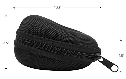 WATCHPOD Travel Watch Case | Single Watch Box w/Zipper for Storage | Cushioned Round Portable Watch Case for Travel | Fits all Wristwatches and Smart Watches up to 50mm (Black)