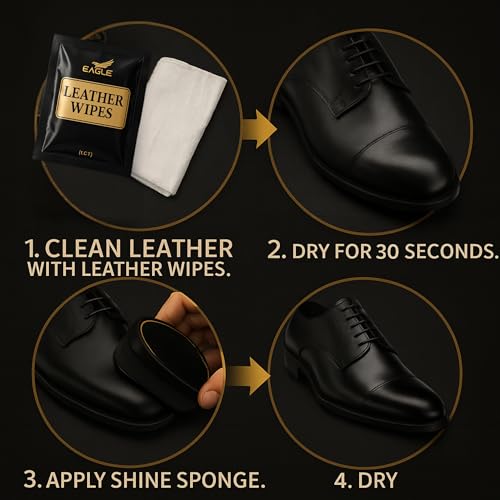 Eagle Shoe Shine Sponge – Instant Shine Sponge for Leather Shoes & Boots | Quick Shoe Polisher & Leather Shine Applicator