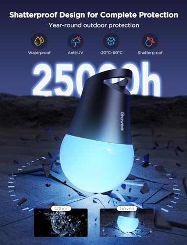 Govee Smart Outdoor String Lights 2, 144ft RGBIC Patio Lights with 45 Bulbs
