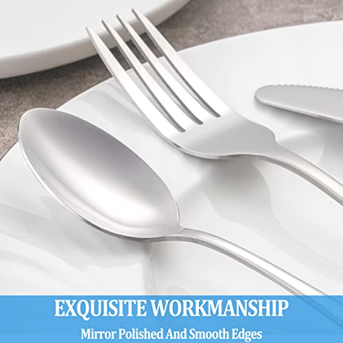 Teaspoon Set,16 Piece 6.7" Spoons Silverware, Premium Food Grade Stainless Steel Tea Spoons, Durable Small Spoon, Good Teaspoons, Kitchen Dessert Spoon Set, Mirror Finish & Dishwasher Safe