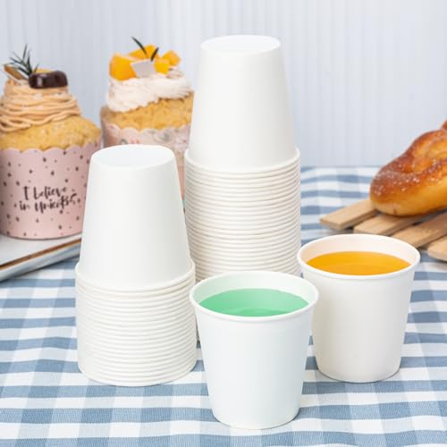 RACETOP 100 Pack 3 oz Bathroom Paper Cups, Disposable Paper Cups, Mouthwash Cups, Paper Coffee Cups, Ideal for Bathroom