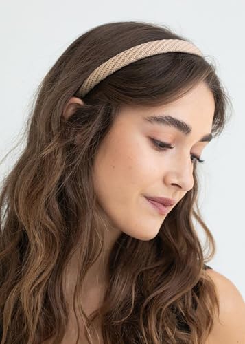 AIBFRID Headbands for Women Thin Knitted Hairbands Fashion Non Slip Headband for Women's Hair Cute Solid Colors Hair Accessories 4 PCS