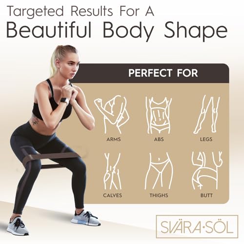 Fabric Resistance Bands Set of 3 for Legs, Glutes, Arms, Booty Bands for Women and Men, Resistance Bands for Working Out, Physical Therapy, Strength Training, Elastic Bands for Exercise