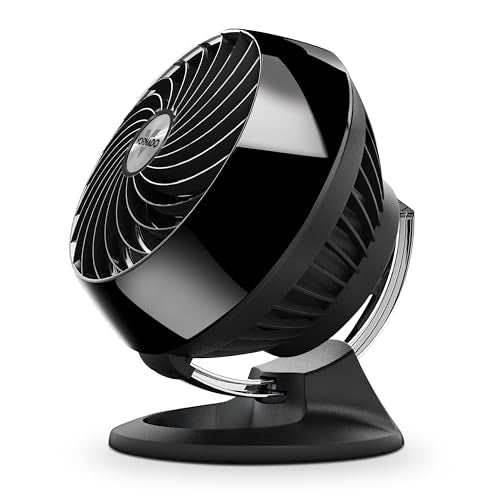 Vornado 160 Personal Air Circulator, Small Fan for Dorm, Desk, and Bedside, Powerful Personal Cooling, 2 Speed Settings, Vortex Air Circulation, Chrome Glide Bar, Multi-Directional Airflow, Black
