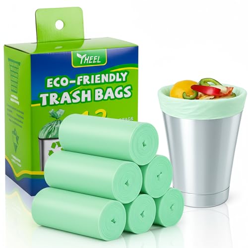 Small Trash Bags 1.2 Gallon: YHEEL Bathroom Trash Bags Unscented Small Garbage Bags Strong Leak-Proof Trash Liners for Office Bedroom - 150 Counts