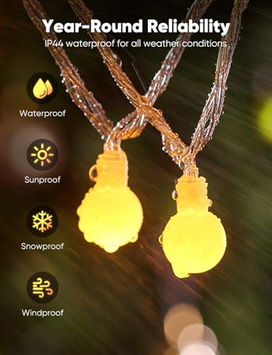 Minetom Globe String Lights, 33 Feet 100 Led Fairy Lights Plug in