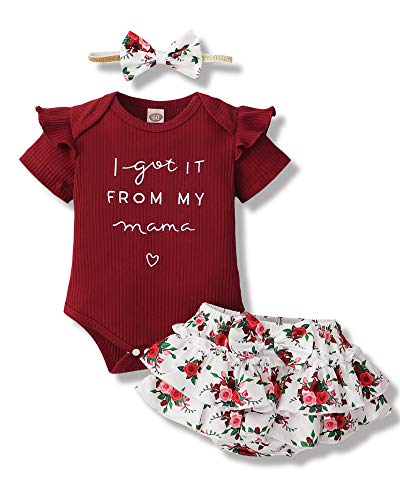Mioglrie Newborn Infant Baby Girl Clothes Romper Shorts Set Floral Summer Outfits Cute Baby Clothes Girl