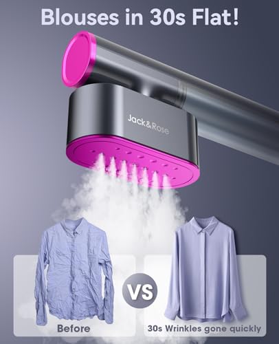 Jack & Rose Travel Steamer for Clothes,100-220V Portable Iron,15s Heat Up,Steamer & Iron 2 In 1, Travel Size,Large Ceramic Heat Panel,for Global and Europe