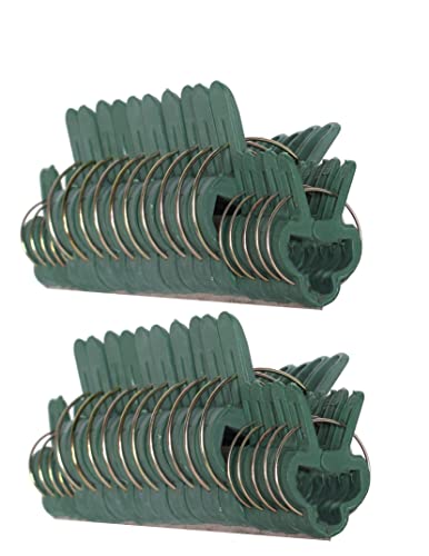 Plant Clips 40 Piece Green Gentle Gardening Plant & Flower Lever Loop Gripper Clips, Tool for Supporting or Straightening Plant Stems, Stalks, and Vines, Garden Clips, by RamPro