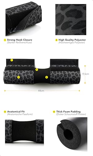 Fitgriff® Barbell Hip Thrust Pad for Squats, Lunges & Glute Bridges – Weightlifting Cushion for Neck & Shoulder Protection – Fits Olympic & Standard Bars