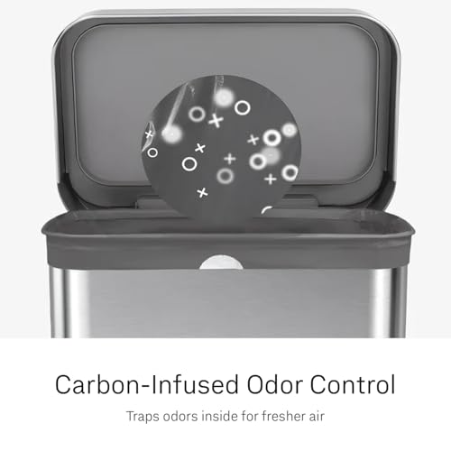 simplehuman Code H 100 Count Odorsorb® Custom Fit Liners, Drawstring Odor Absorbing Trash Bags, One-by-One Mess-Free Dispense, Extra Thick & Double Seamed, 50% PCR Plastic, 30-35 Liter / 8-9 Gallon