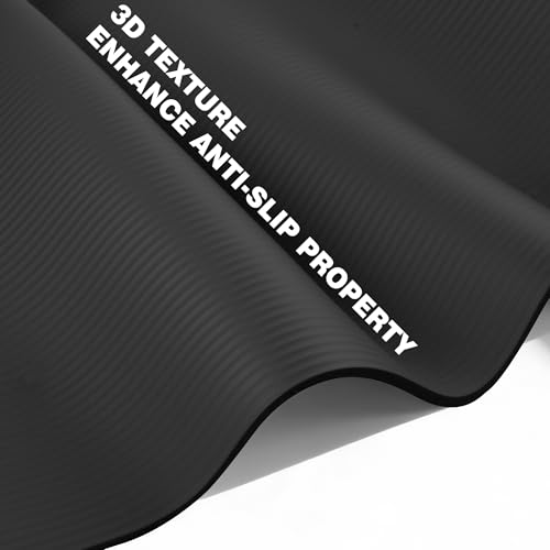 KEEP Extra Thick NBR Yoga Mat for Women & Men, 10mm Thick, 72”x24” Large Exercise Mat with Non-Slip Workout Mat for Yoga, Pilates, Stretching, Meditation – Wide & Cushioned Fitness Mat