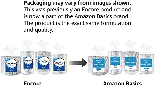Basics Ultra Paper Plates, 6.87 Inch, Disposable, 600 Count (2 Pack of 300), Microwave-Safe, Soak Proof, Cut Resistant