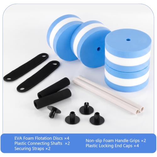 Water Weights for Pool Exercise 2Pcs Water Dumbbells Aerobics Pool Barbells Lightweight Resistance Aquatic Dumbbell for Swimming