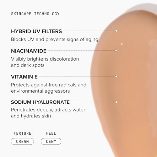 DRMTLGY Universal Tinted Moisturizer SPF 46 – Hydrating Dewy Tinted Sunscreen for Face with Zinc Oxide & Octinoxate – Niacinamide & Hyaluronic Acid – Broad Spectrum Lightweight Daily SPF, 1.7 oz