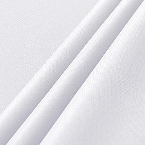 sancua 2 Pack White Tablecloth 60 x 102 Inch, Rectangle 6 Feet Table Cloth - Stain and Wrinkle Resistant Washable Polyester Table Cover for Dining Tables, Buffet Parties and Camping