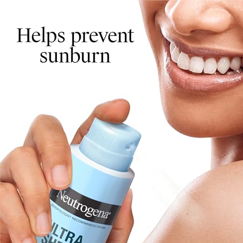 Neutrogena Ultra Sheer Body Mist Sunscreen Spray, Broad Spectrum SPF 70, Lightweight Spray Sunscreen, Non-Greasy & Water Resistant, Oil-Free & Non-Comedogenic UVA/UVB, 5 oz, Pack of 3