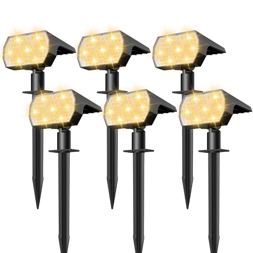 NYMPHY Solar Lights Outdoor Waterproof - 6 Pack (Warm White)