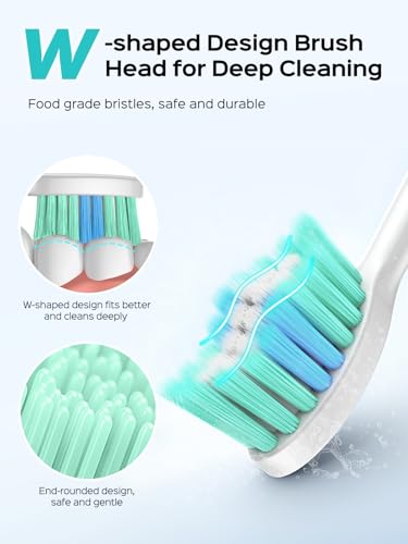 COSLUS Sonic Electric Toothbrush for Kids & Adults C40(DY-108Pro): 47000 VPM for Deep Cleaning with Travel Case - 5 Modes for Sensitive Teeth & Braces, Wireless Charging, 6 Brush Heads, Pink (1PC)