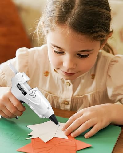 Hot Glue Gun Kit with 30 Sticks, 20W Fast Preheating Mini Hot Glue Gun and Sticks Set for School Crafts DIY Arts and Quick Home Repairs, White