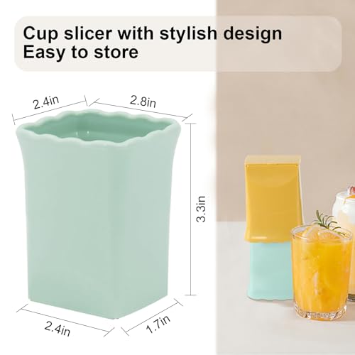 quskay 2-Pack Strawberry Slicer Cup Cutter: Fruit Cup Cutter Slicer Cup Chopper for Strawberries Egg Banana Slicer Quickly Making Fruit Vegetable Salad Strawberry Cutter Mini Slicer Kitchen Gadget