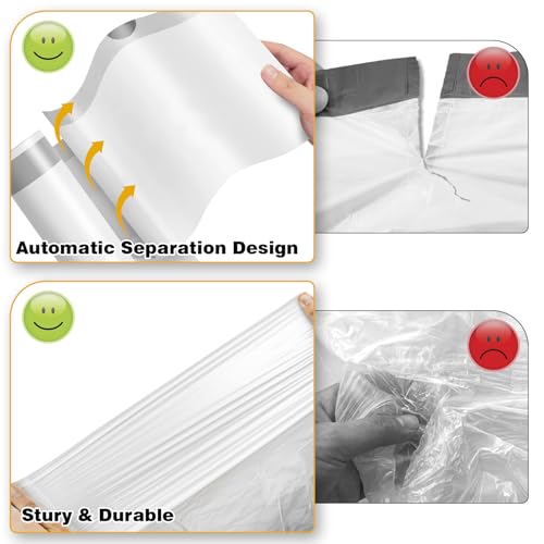 8 Gallon Trash Bags with Drawstring, 30 Liter Medium Garbage Can Liners, Leak-Proof Bathroom Trash Bags for Waste Baskets, Office & Bedroom Trash Cans, 100 Count