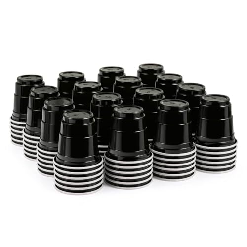 100ct 2oz. Mini black Shot Cups, Disposable and Small Size Perfect for Party, Tastings, Sample and More
