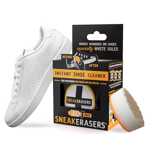 SneakERASERS Instant Sneaker Cleaner Sponge, Effective Shoe Cleaning for White Sneakers, Tennis Shoes -