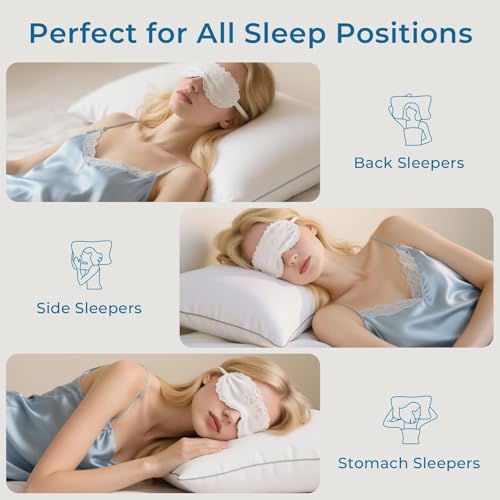 Sasttie Bed Pillows for Side, Back, and Stomach Sleepers - Oeko-Tex Certified Down Alternative Plump Filling - Hotel Quality and Machine Washable, White, Queen Size Set of 2